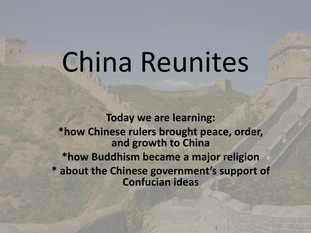 china reunites