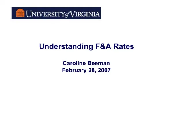 Understanding FA Rates Caroline Beeman February 28, 2007