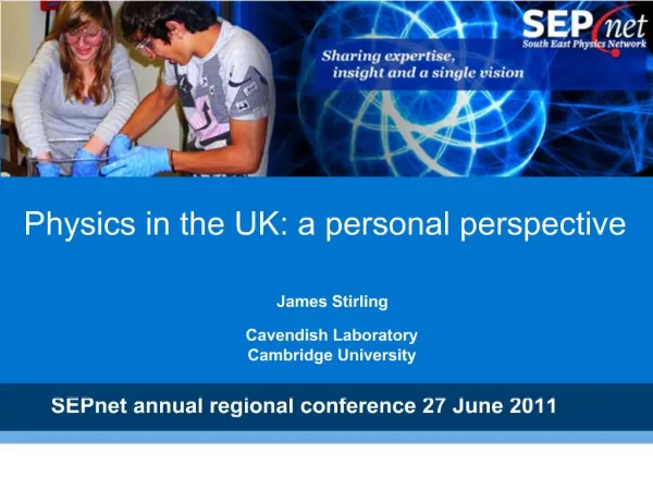 SEPnet annual regional conference 27 June 2011 Open Day