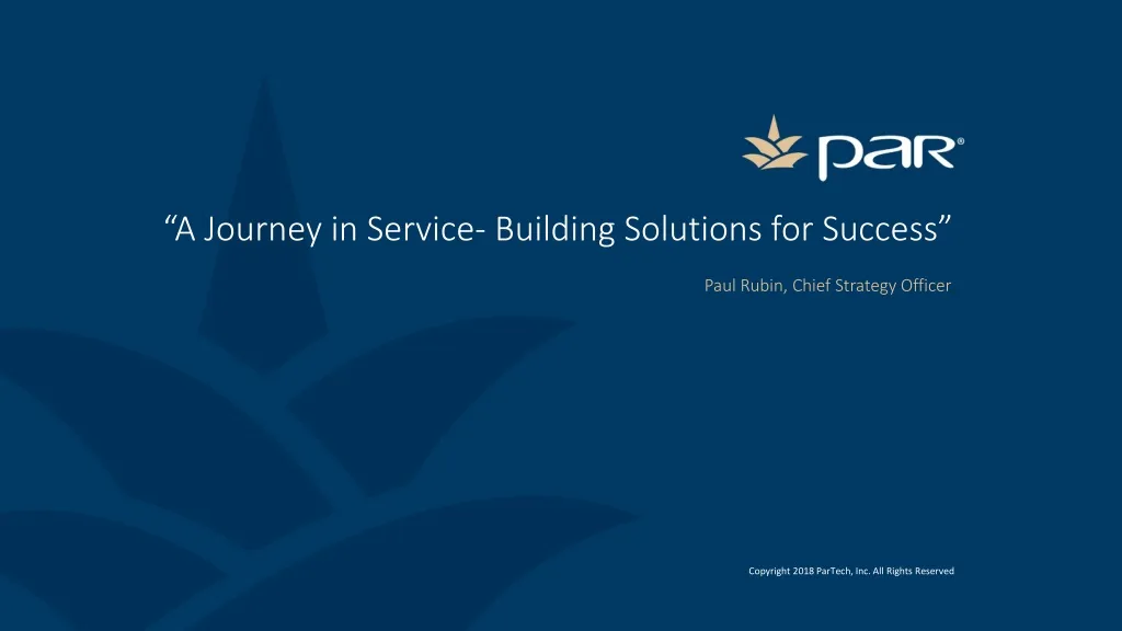 a journey in service building solutions for success
