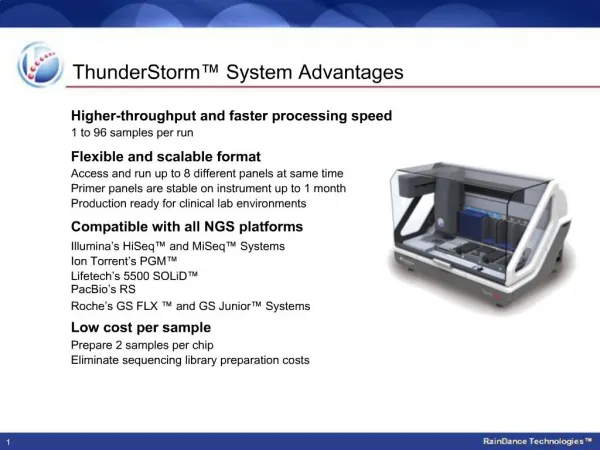 ThunderStorm System Advantages
