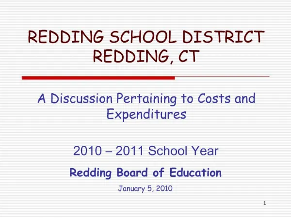 REDDING SCHOOL DISTRICT REDDING, CT
