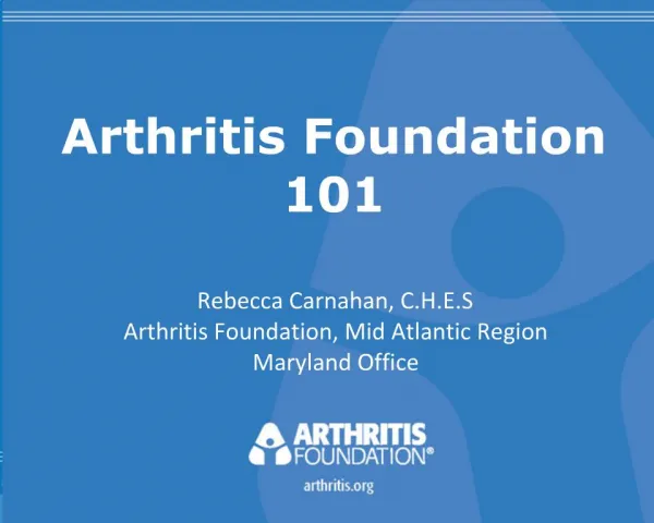 Arthritis Foundation 101