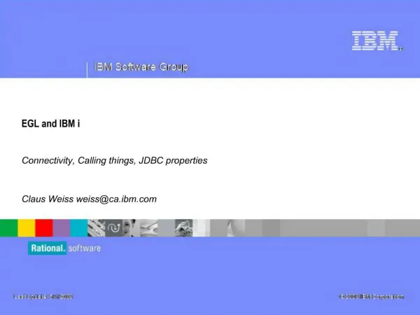 EGL and IBM i
