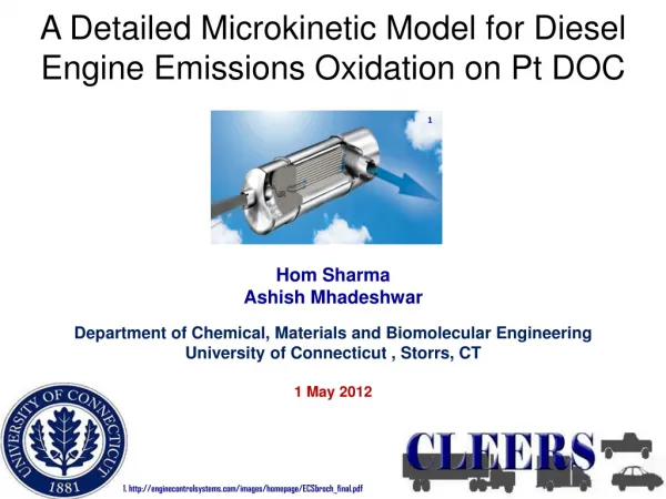 Hom Sharma Ashish Mhadeshwar Department of Chemical, Materials and Biomolecular Engineering