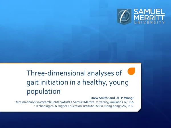 Three-dimensional analyses of gait initiation in a healthy, young population