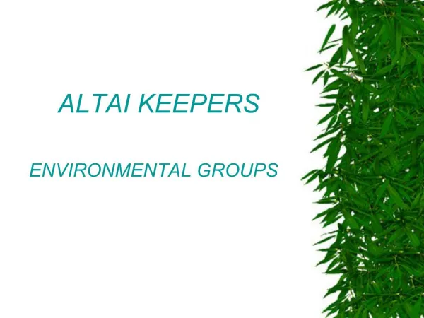 ALTAI KEEPERS