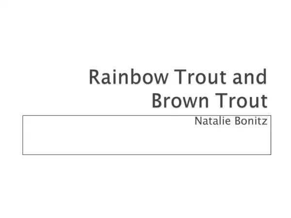 Rainbow Trout and Brown Trout