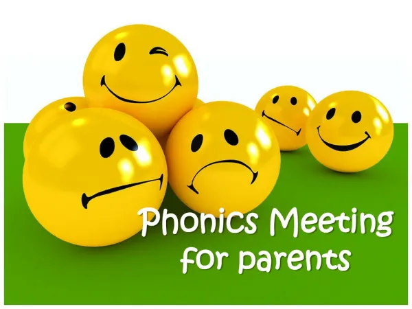 Phonics Meeting for parents