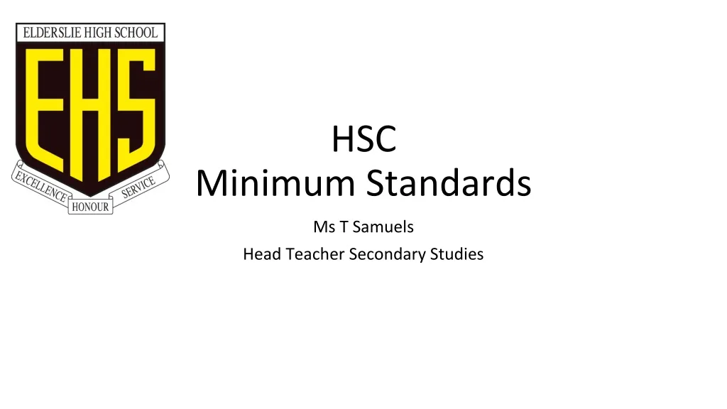 hsc minimum standards