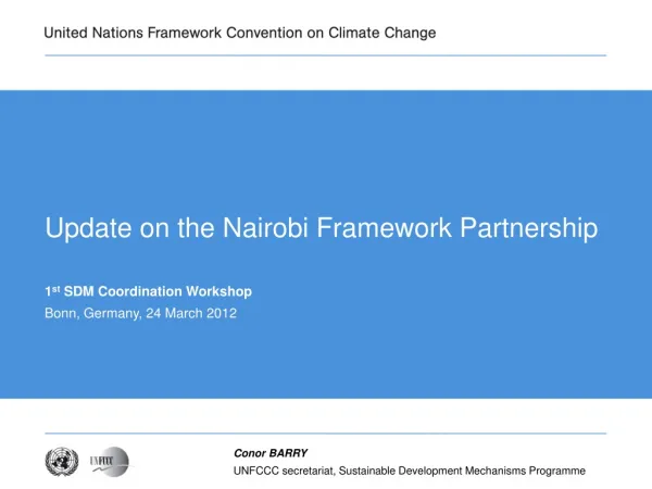 Update on the Nairobi Framework Partnership