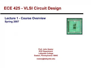 ECE 425 - VLSI Circuit Design
