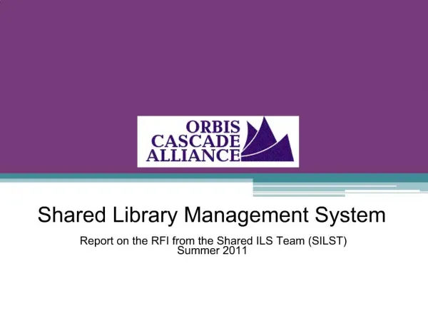 Shared Library Management System