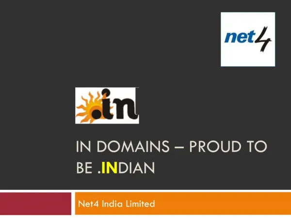 IN Domains – Proud to Be .INDIAN