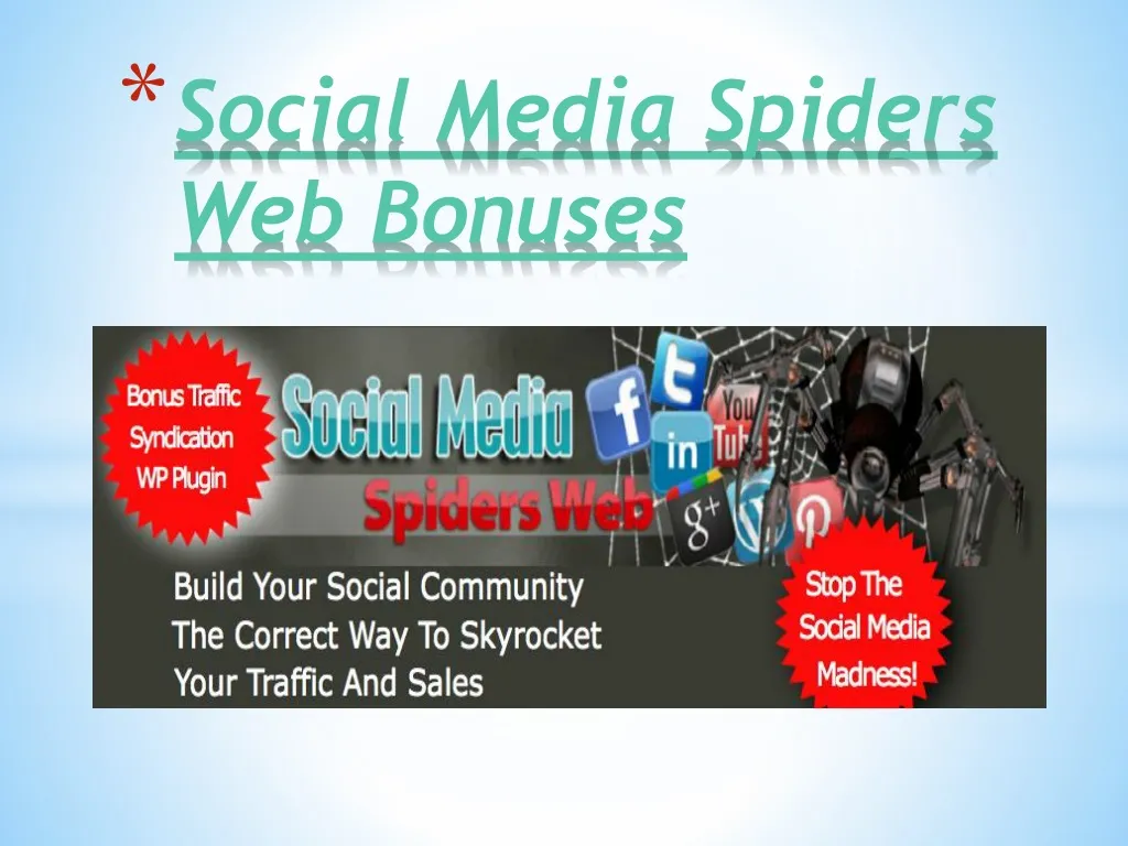 social media spiders web bonuses