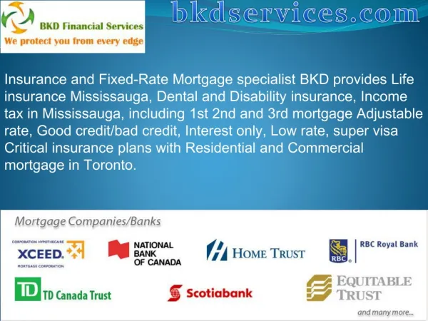 Mortgage life insurance Mississauga