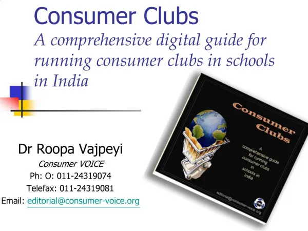 Consumer Clubs A comprehensive digital guide for running consumer clubs in schools in India