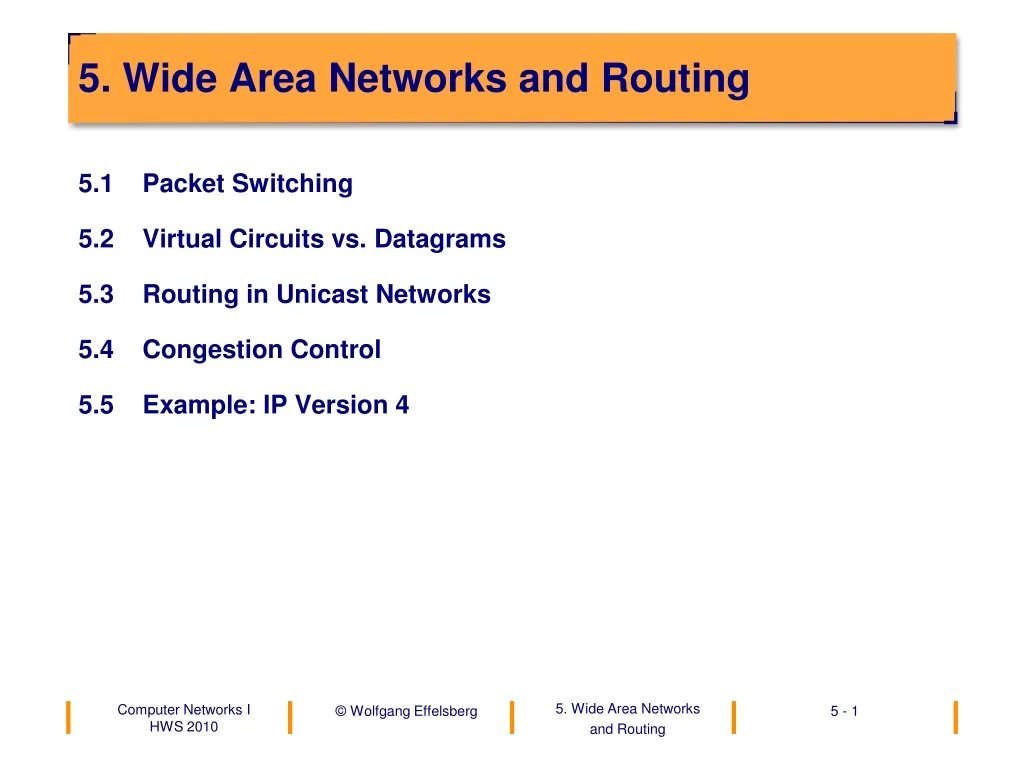 5 wide area networks and routing