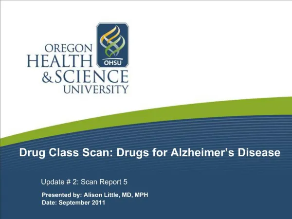Drug Class Scan: Drugs for Alzheimer s Disease