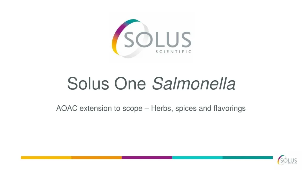 solus one salmonella
