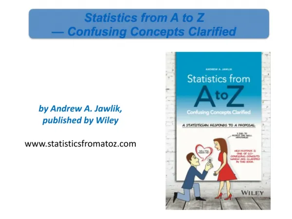 by Andrew A. Jawlik, published by Wiley statisticsfromatoz