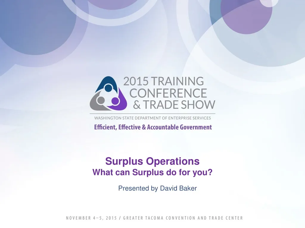 surplus operations what can surplus do for you