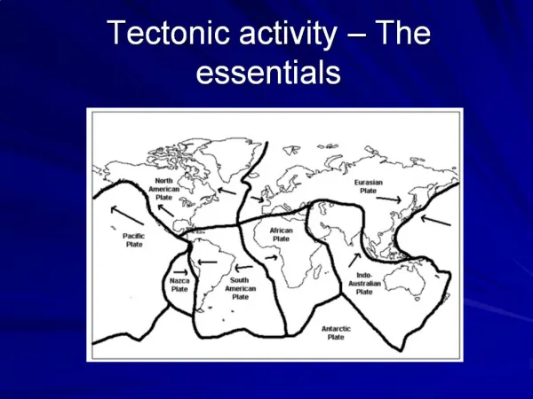 Tectonic activity The essentials
