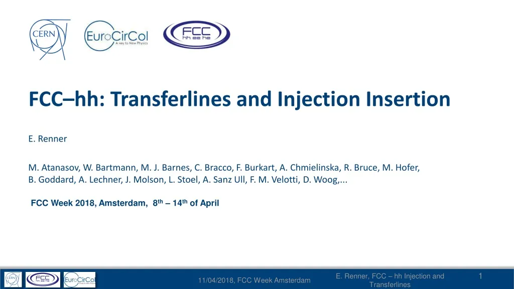 fcc hh transferlines and injection insertion