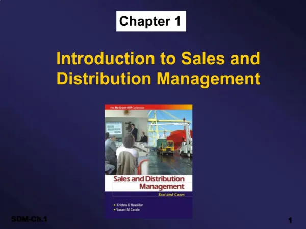 Introduction to Sales and Distribution Management