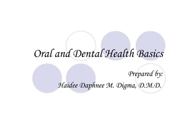 Oral and Dental Health Basics
