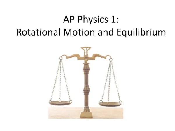 AP Physics 1: Rotational Motion and Equilibrium