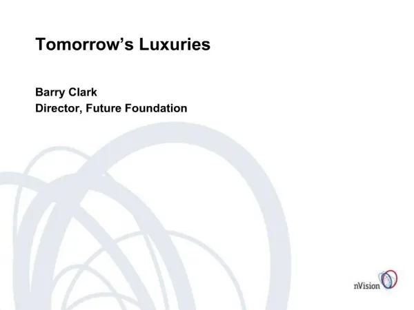 Tomorrow s Luxuries