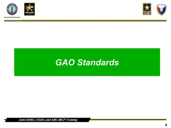 GAO Standards