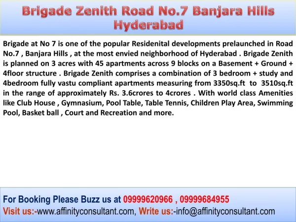 Banjara Hills Road No.7 Hyderabad New Property @09999684955
