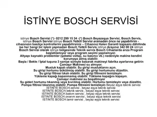 (*(- 0212 299 15 34 -)*) Bosch Servis, istinye, servisi Olma - slide 1
