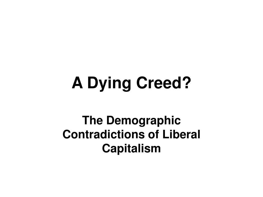 a dying creed