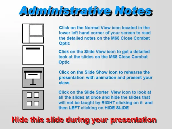 Hide this slide during your presentation