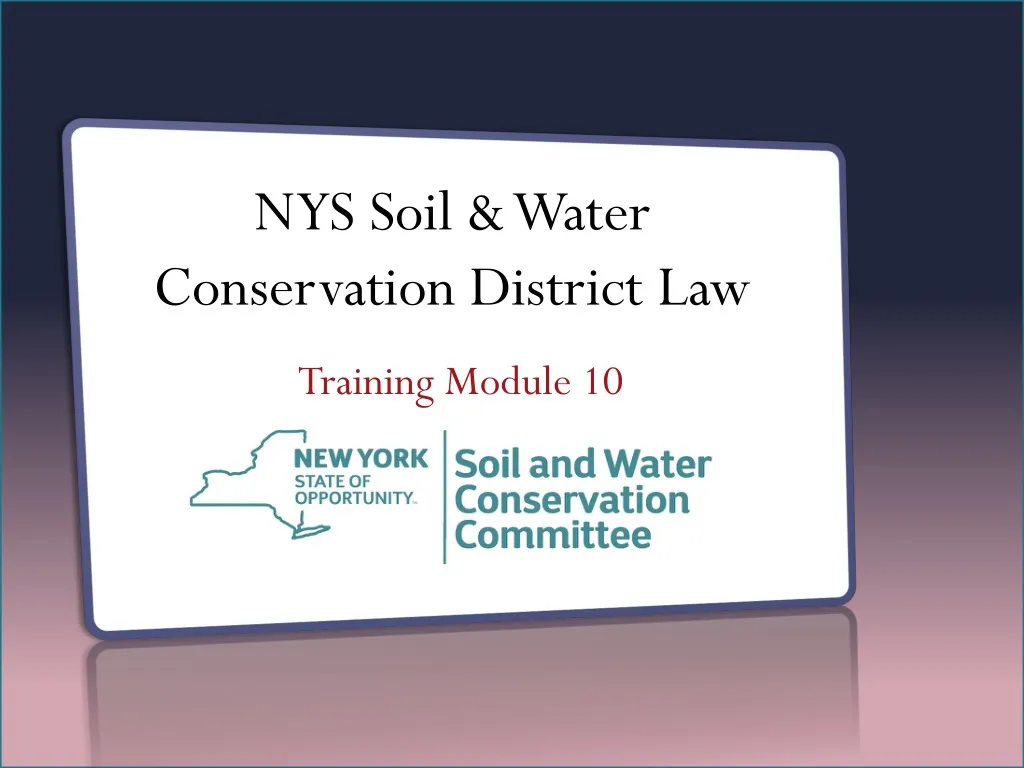 nys soil water conservation district law