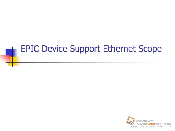 EPIC Device Support Ethernet Scope