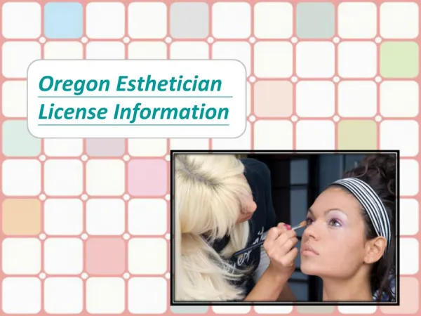 Oregon Esthetician License Information