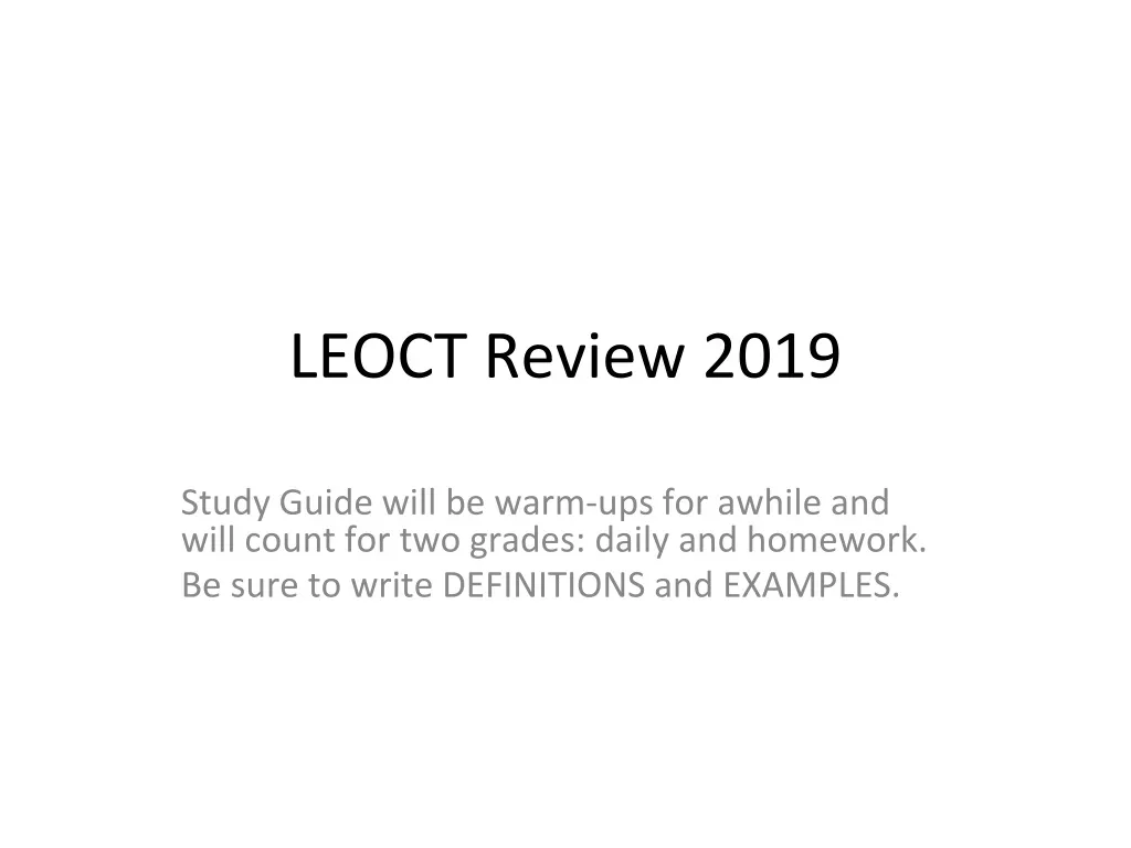 leoct review 201 9