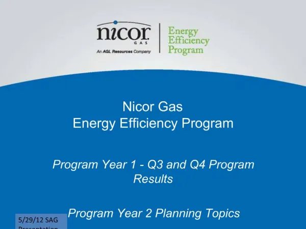 Nicor Gas Energy Efficiency Program