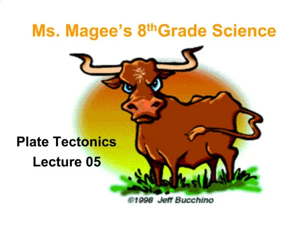 Ms. Magee s 8th Grade Science