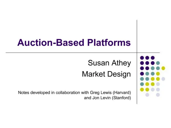 Auction-Based Platforms