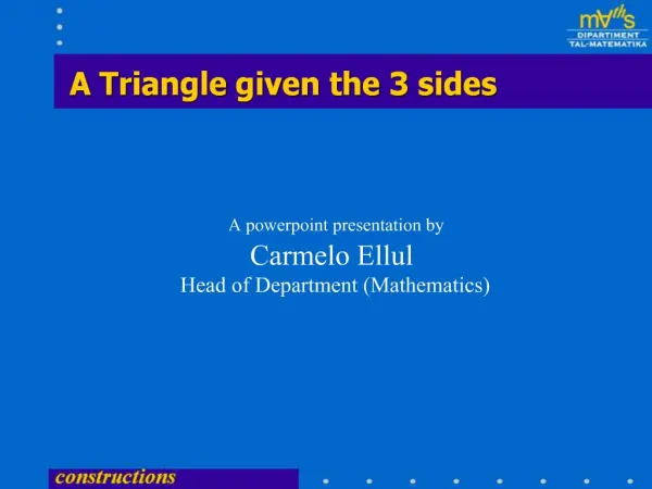 A Triangle given the 3 sides