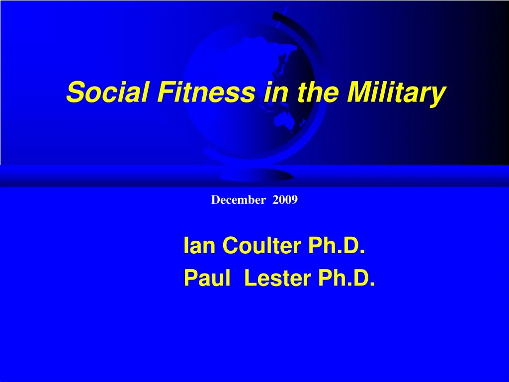 social fitness in the military