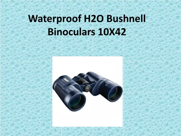 Waterproof H2O Bushnell Binoculars 10X42