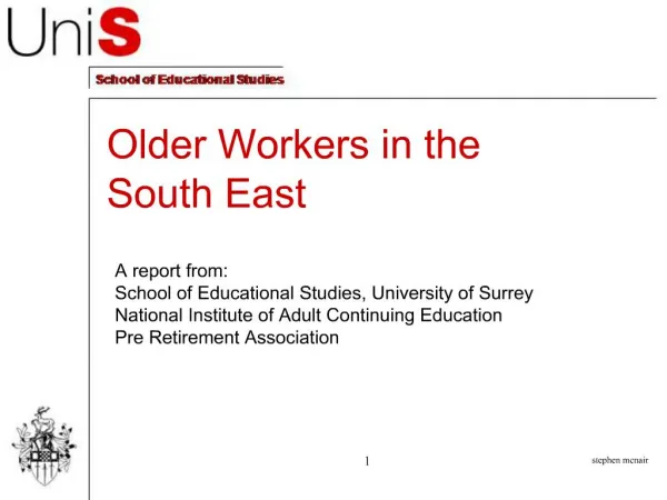 Older Workers in the South East
