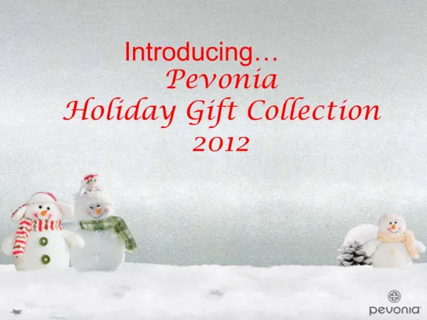 Introducing Pevonia Holiday Gift Collection 2012