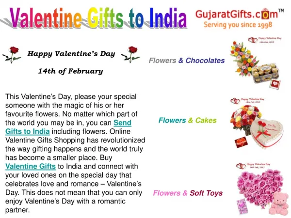 Online Gifts Shopping for Valentine Gifts to India